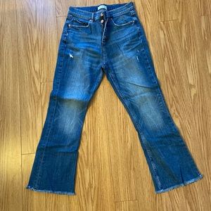 Loft high waisted flare crop jeans in a size 4.